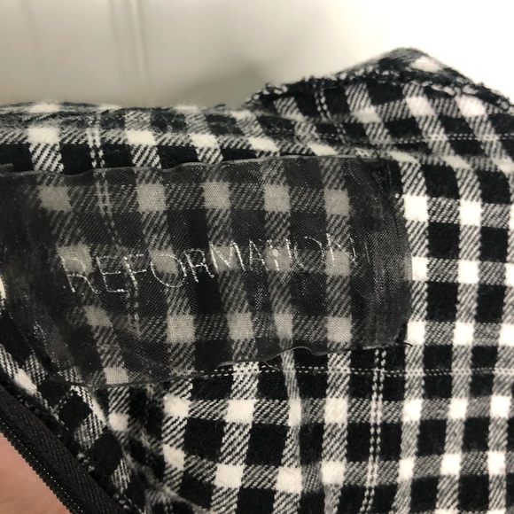 Reformation Upcycled Flannel Shirt Gingham Collar - Picture 2 of 9